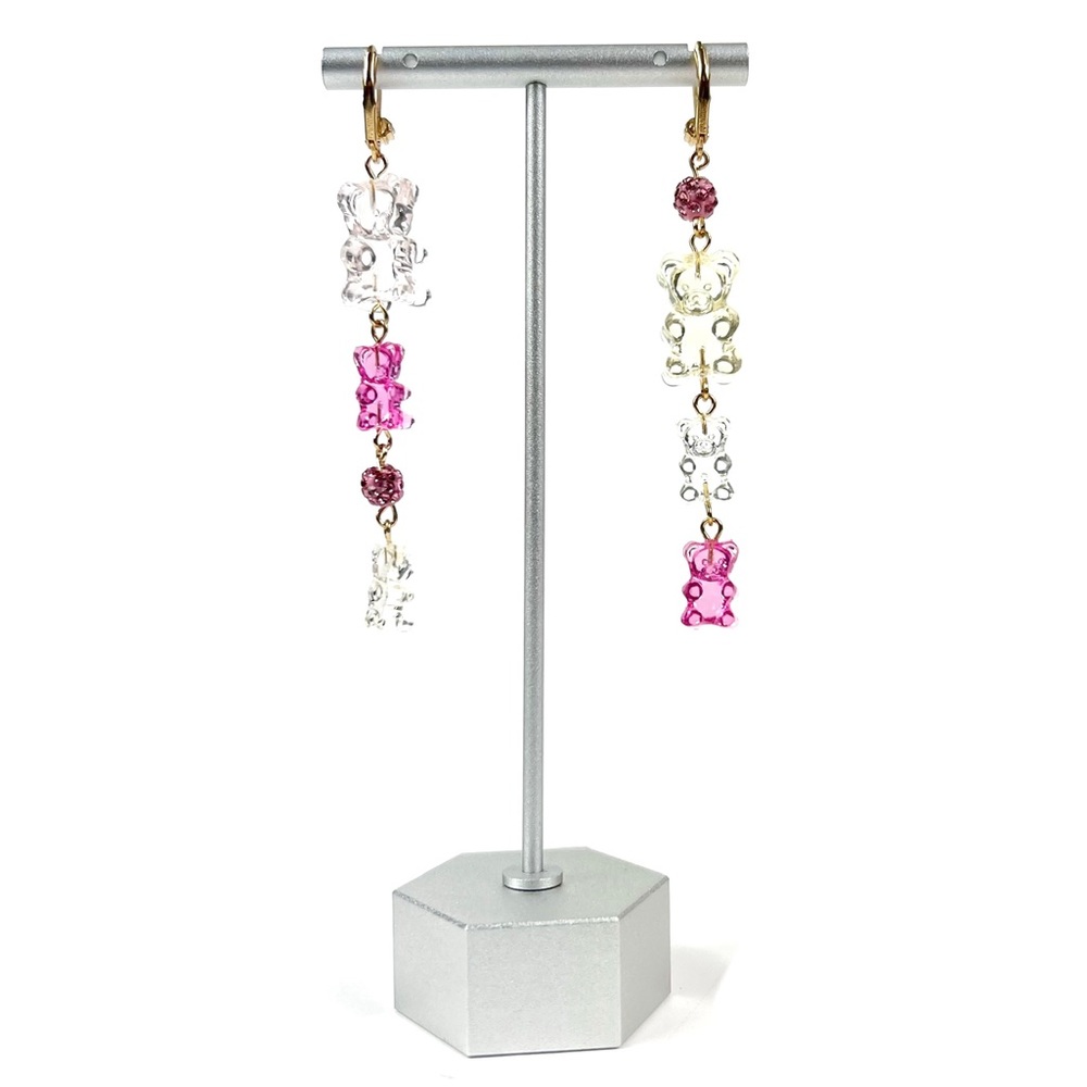 NEW Betsey Johnson Gummy Bear Mismatch Dangle Earrings